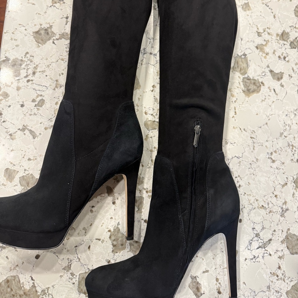 Elegant Black Women's High Heel Boots